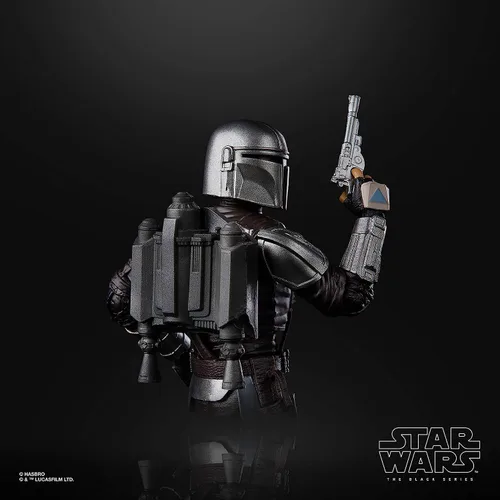 Vista 5 de Figura de juguete Star Wars Serie The Black, The Mandalorian de acción, pieza de colección a escala de 15cm, juguetes para niños a partir de 4 años