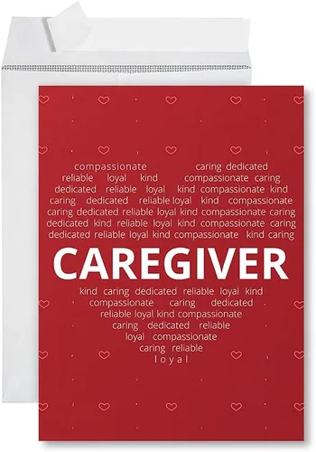 Vista 3 de Andaz Press National Caregivers Day - Tarjeta jumbo con sobre, tarjeta de felicitación en blanco de 8.5 x 11 pulgadas con sobre, tarjeta