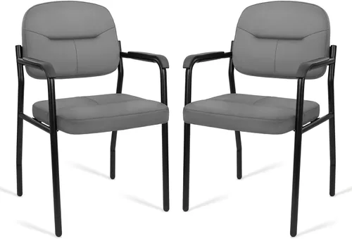 Vista 25 de CLATINA Silla de recepción de invitados, sillas de sala de conferencias, sillas de sala de espera con brazos acolchados, silla de escritorio sin