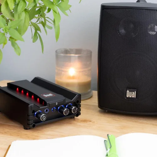 Vista 6 de Dual Electronics DBTMA100 Amplificador Bluetooth Micro 2 Canales Clase D 100W peak power, up to 100ft Bluetooth range, 3.5mm AUX input, stereo RCA