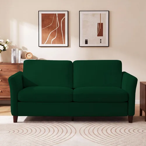 Vista 17 de Valthie - Sofá seccional convertible, sofá de terciopelo en forma de L con chaise reversible y almacenamiento, sofá de 3 plazas con bolsillo lateral