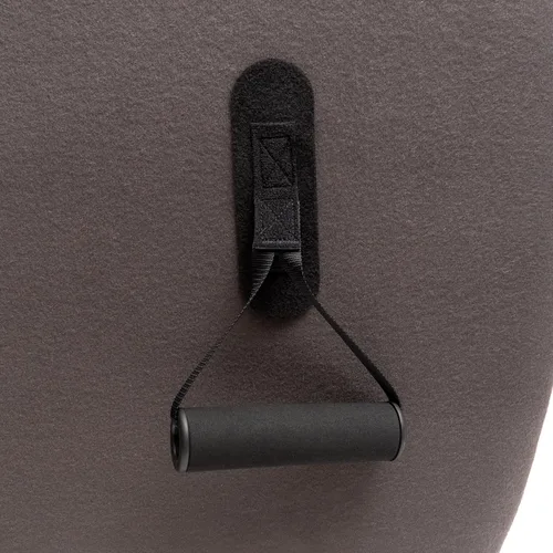 Vista 8 de Avana Chakra Yoga Chaise - 2 reposacabezas ajustables y asas con correas ajustables, micro terciopelo/microbucle, negro y gris