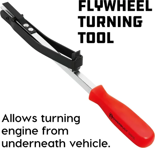 Vista 2 de Powerbuilt Herramienta de torneado de volante, Herramienta de placa flexible, Llave de volante, Herramienta giratoria del motor, Placa flexible