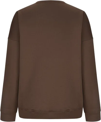Vista 4 de ZunFeo Sudadera para mujer, casual, de manga larga, cuello redondo, de gran tamaño, sudadera con capucha Y2K, ropa de moda 2023