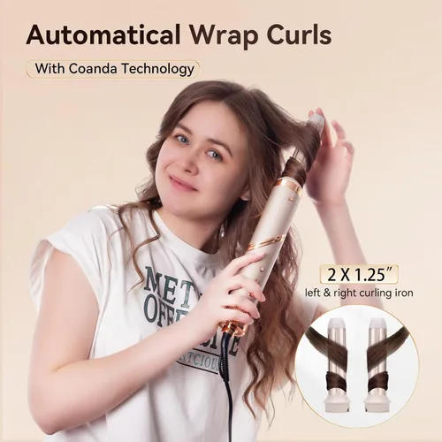 Vista 3 de 5 en 1 cepillo de aire caliente y secador de pelo, envoltura automática Airstyler con difusor, secador de pelo FlexStyle de alta velocidad de 110000