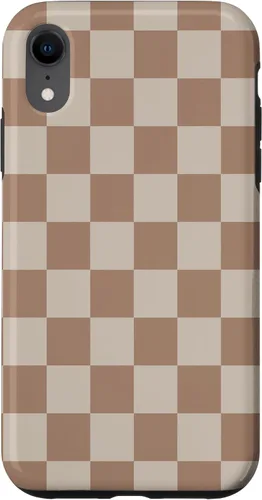Vista 25 de Bonita funda Classic Dark Brown Checkered Big Checkerboard para iPhone 16