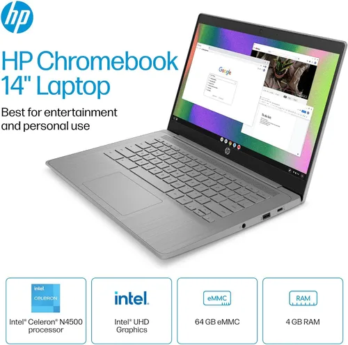 Vista 10 de Computadora portátil HP de 14" para estudiantes, edición 2026, procesador