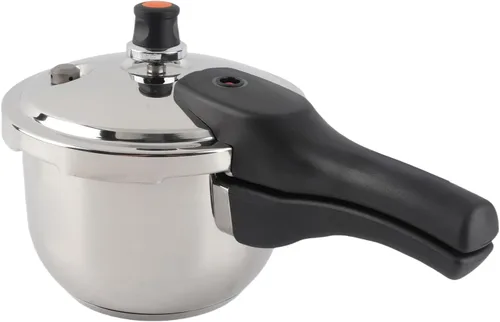 Vista 4 de Mini olla a presión de acero inoxidable eficiente: cocción rápida, retiene nutrientes y válvulas de seguridad