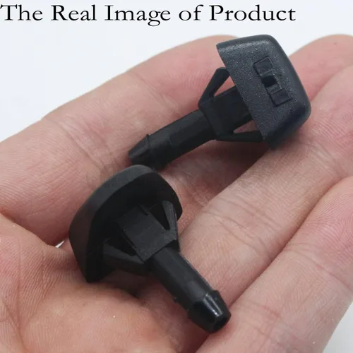 Vista 6 de 2 piezas de repuesto de boquilla de limpiaparabrisas para Volvo. OEM: 30655605, 7845009010. Negro