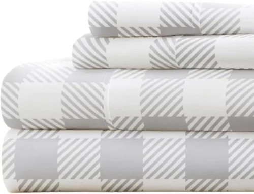 Vista 65 de Linen Market Juego de sábanas de 4 piezas tamaño matrimonial (gris claro cambray) – Duerme mejor que nunca con estas sábanas ultrasuaves y Cambray