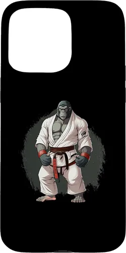 Vista 28 de iPhone 16 Gorilla In Judo Uniforme - Estuche japonés de artes marciales