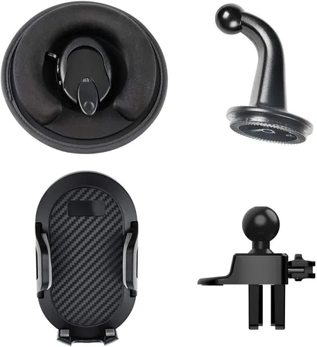 Vista 6 de Soporte para teléfono celular, soporte de fricción para puf, 2 en 1 y soporte de ventilación de aire, para iPhone, Android y otros teléfonos