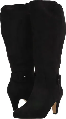 Vista 7 de Bella Vita womens Troy II Plus Dress Wide Calf Boot Super Gamuza Negro