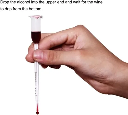 Vista 4 de Probador de medidor de alcohol para vino Alcohol 5.1 in Probador de medidor de alcohol transparente