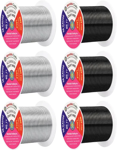 Vista 24 de Mandala Crafts - Alambre de aluminio anodizado de calibre 22 para hacer joyas - 137.2 m de alambre flexible surtido y coloreado - Doble para bonsái