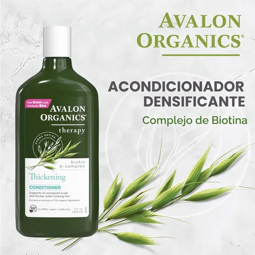 Vista 4 de Avalon Organics All Natural Biotin B-Complex - Acondicionador de terapia, 11 onzas líquidas