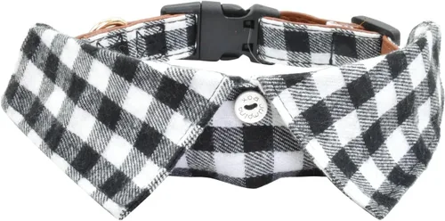 Vista 10 de Collar de algodón para perro con corbatín, cómodo y ajustable con bonito diseño de solapa, para mascotas pequeñas, medianas y grandes
