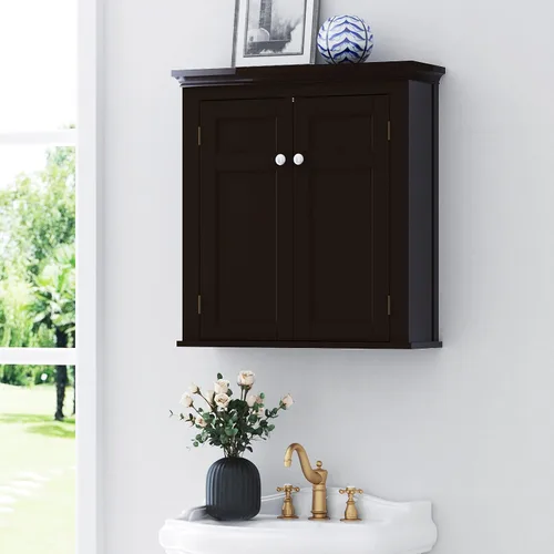 Vista 6 de Spirich Botiquín, gabinete de pared de baño sobre inodoro, espresso
