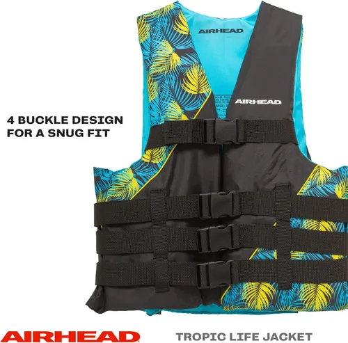 Vista 2 de Airhead Chaleco salvavidas Tropic PFD cerrado Niño, joven y adulto