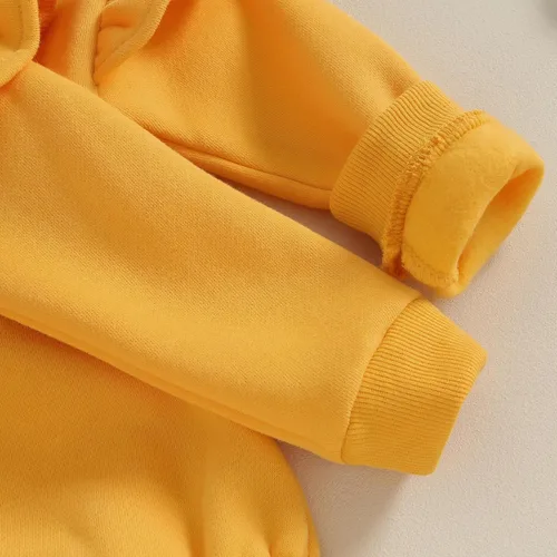 Vista 6 de FYBITBO Ropa de otoño e invierno para bebé, sudadera de manga larga con volantes, mameluco de burbujas, lindo atuendo cálido