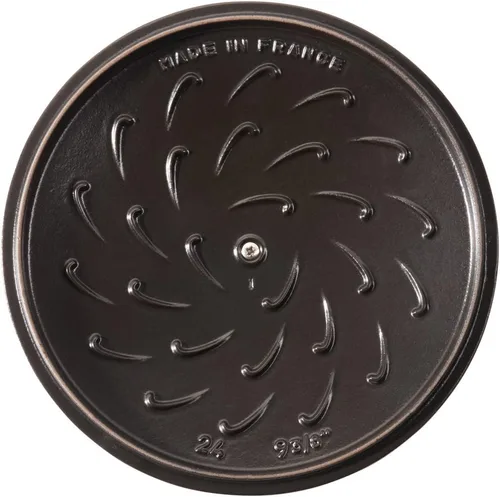 Vista 2 de Staub Horno holandés de hierro fundido, 3.75 cuartos de galón, sirve 3-4, fabricado en Francia, cereza