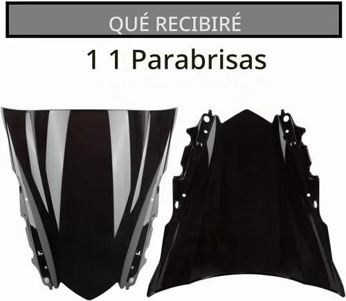 Vista 5 de PSLER Parabrisas Parabrisas Doble Burbuja para YZF R3 R25 2014-2018 2014 2015 2016 2017 2018 (Negro)