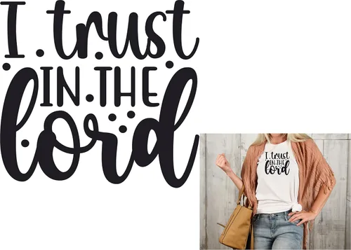 Vista 5 de SEC Apparel Parches termoadhesivos con versículos de la Biblia, calcomanías de transferencia para camisetas, tela, ropa V2 (Dios está conmigo)