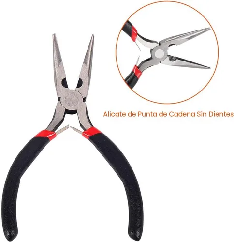 Vista 4 de Paxcoo, kit de herramientas de 19 piezas para fabricación de joyas con caja de guardado con cierre para confección y reparación de joyas