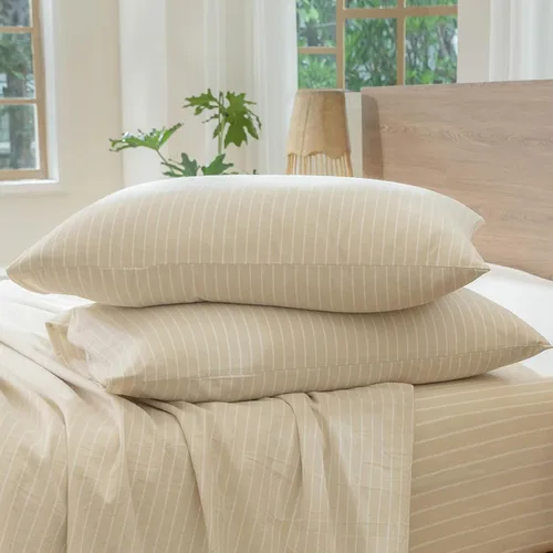 Vista 28 de MooMee Juego de 2 fundas de almohada de cuadros 100% algodón lavado con textura parecida al lino, transpirable, duradera, suave y cómoda