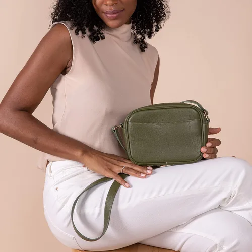 Vista 7 de Bozok Bolso bandolera de cuero para mujer