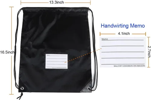 Vista 26 de CODOBON Paquete de 20 bolsas con cordón, mochila de cuerda de dibujo a granel, bolsa de bricolaje para gimnasio, deportes, bolsa para mujeres