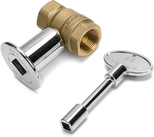 Vista 9 de Skyflame Kit de válvula de llave de gas recta de 1/2 pulgada para fogata y chimenea con brida y llave de 3 pulgadas, negro plano