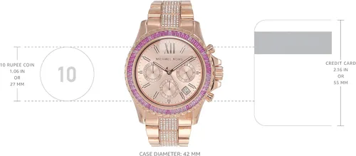 Vista 3 de Michael Kors Everest - Reloj de cuarzo con cronógrafo de acero inoxidable