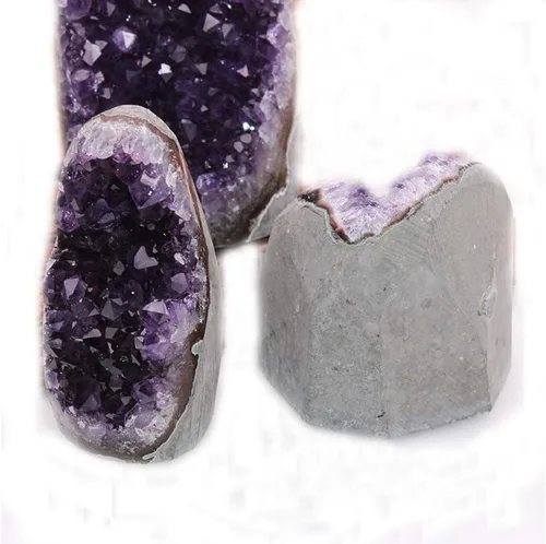 Vista 5 de StoneStory Piedra natural de racimo de amatista uruguay para cristales curativos para decoración del hogar Reiki de 14.11-17.64 oz