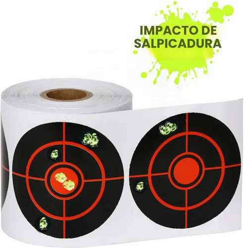 Vista 6 de GearOZ Calcomanías de Diana Salpicadura, Dianas de Papel Reactivo de 3", 250/500 Piezas Dianas Adhesivas de Tiro con Impacto Amarillo Fluorescente