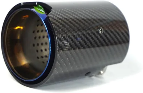 Vista 2 de Tubo de escape de fibra de carbono azul quemado apto para M2 M3 M4 F87 F80 F82 F83 puntas 4 piezas