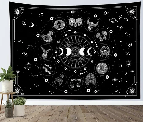 Vista 16 de LB Tapiz de bandera estadounidense de girasoles, tapiz con cita inspiradora, tapiz para colgar en la pared, tapiz floral negro y amarillo, tapices