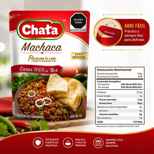 Vista 8 de Chata Machaca de Res mexicana, carne de res triturada seca tradicional, 3.5 oz Listo para comer, solo calienta y sirve