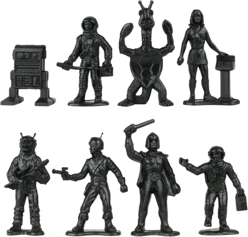 Vista 5 de TimMee Galaxy Laser Team Space Figuras Negro vs Plata 50 piezas Hecho en Estados Unidos