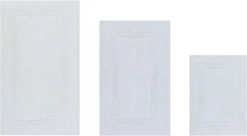 Vista 75 de Better Trends - Juego de 2 alfombras de baño 100% algodón, extra suaves, con borlas, de 17" x 24", alfombra de baño superabsorbente y reversible
