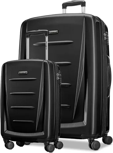 Vista 64 de Samsonite Winfield 2 Equipaje rígido con ruedas giratorias, Carbón vegetal, Grande de 28 pulgadas, a cuadros
