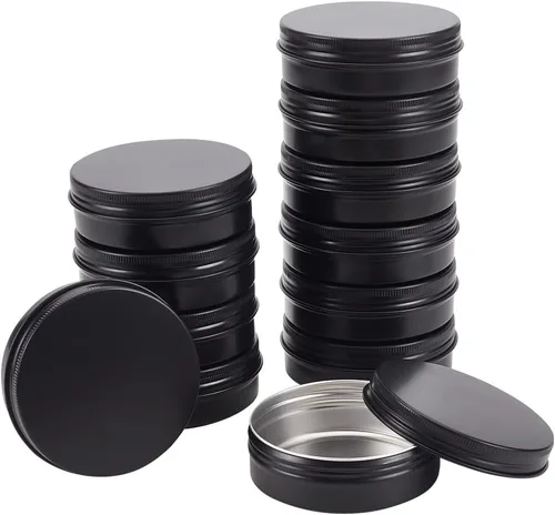 Vista 8 de BENECREAT Paquete de 14 latas de lata de 2 onzas con tapa de rosca redonda de aluminio con tapa de tornillo, ideal para almacenar especias, dulces 2