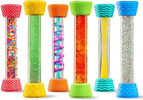 Vista 8 de Special Supplies Juguete de burbujas de movimiento líquido, tubos geniales, temporizador de reloj de arena colorido con movimiento de gotas