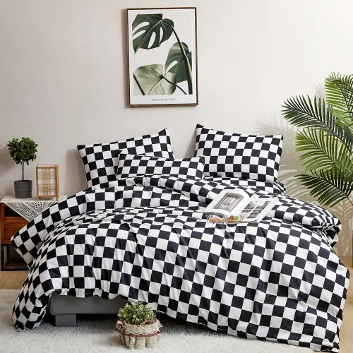 Vista 34 de CLOTHKNOW Juego de funda de edredón de terciopelo negro - Ropa de cama mullida, 3 piezas, tamaño individual, todo en color negro, juegos de funda