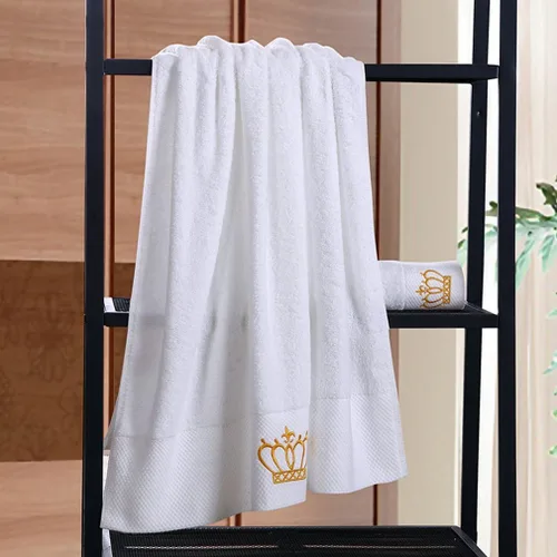 Vista 5 de Sunshinejing Juego de toallas de baño 100% algodón de alta calidad; 1 toalla de baño, 1 toalla de mano y 1 toallita, baño de lujo súper suave