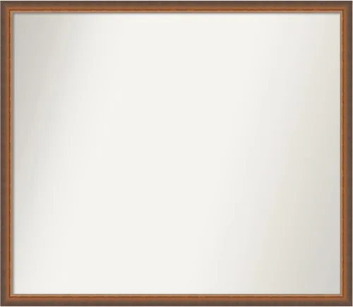 Vista 81 de Amanti Art Espejo de baño de bronce para sobre fregadero, 29 x 19 pulgadas, espejo rectangular de bronce antiguo, marco de madera tradicional