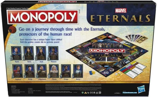 Vista 4 de Monopoly: Marvel Studios' Eternals Edition - Juego de mesa para fanáticos de Marvel, niños a partir de 8 años