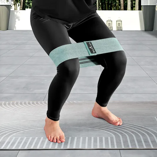 Vista 8 de Paquete de 3 bandas de resistencia de tela para piernas y glúteos, bandas de ejercicio para entrenamiento, entrenamiento de fuerza, yoga, pilates