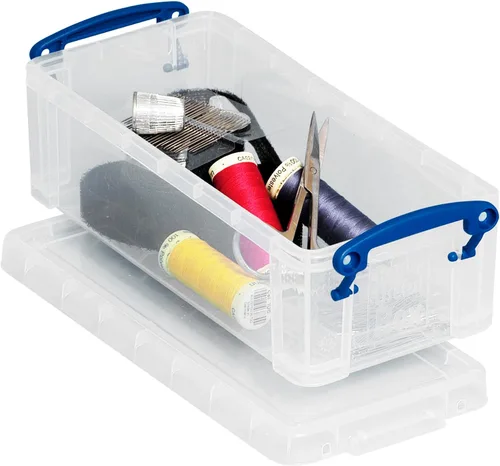 Vista 3 de Really Useful - Caja de almacenamiento (0,9 litros, transparente, 0,9 C)