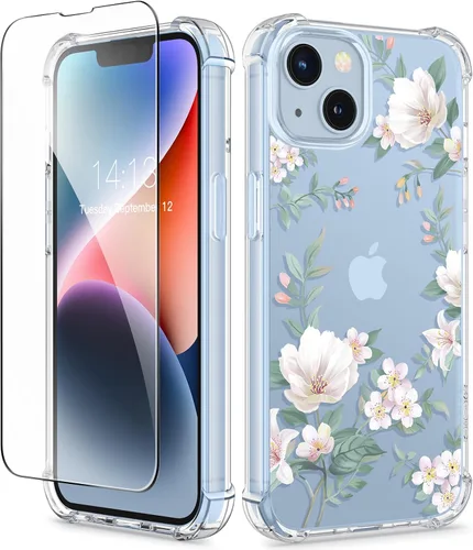 Vista 56 de GVIEWIN - Funda para iPhone 11 con protector de pantalla + protector de lente de cámara, cubierta protectora transparente suave de poliuretano